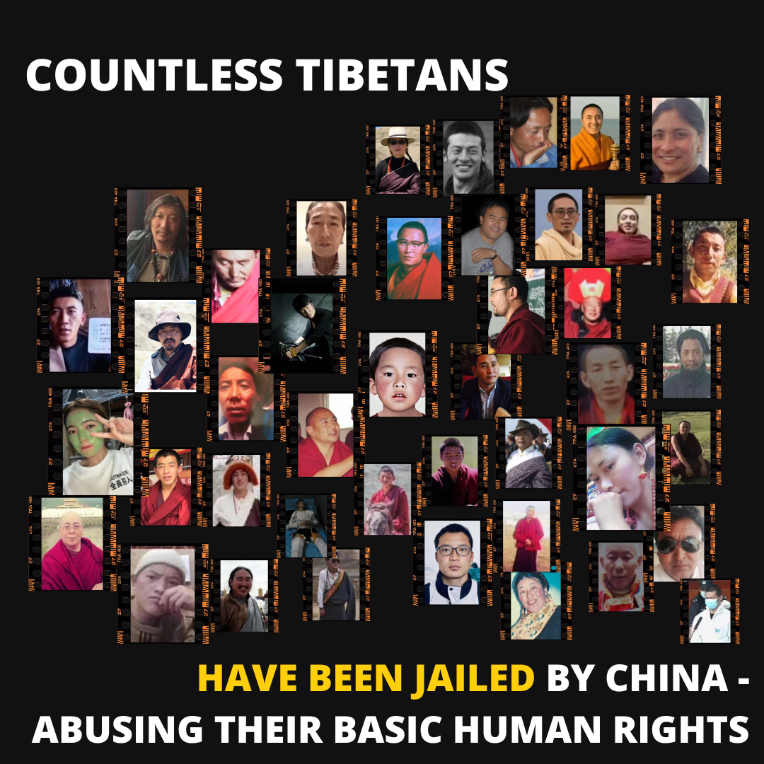 faces of many Tibetan political prisoners